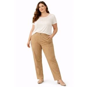 Nike Womens Khaki Pants Beige Straight Leg Work Casual Size 8 34X32